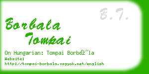 borbala tompai business card